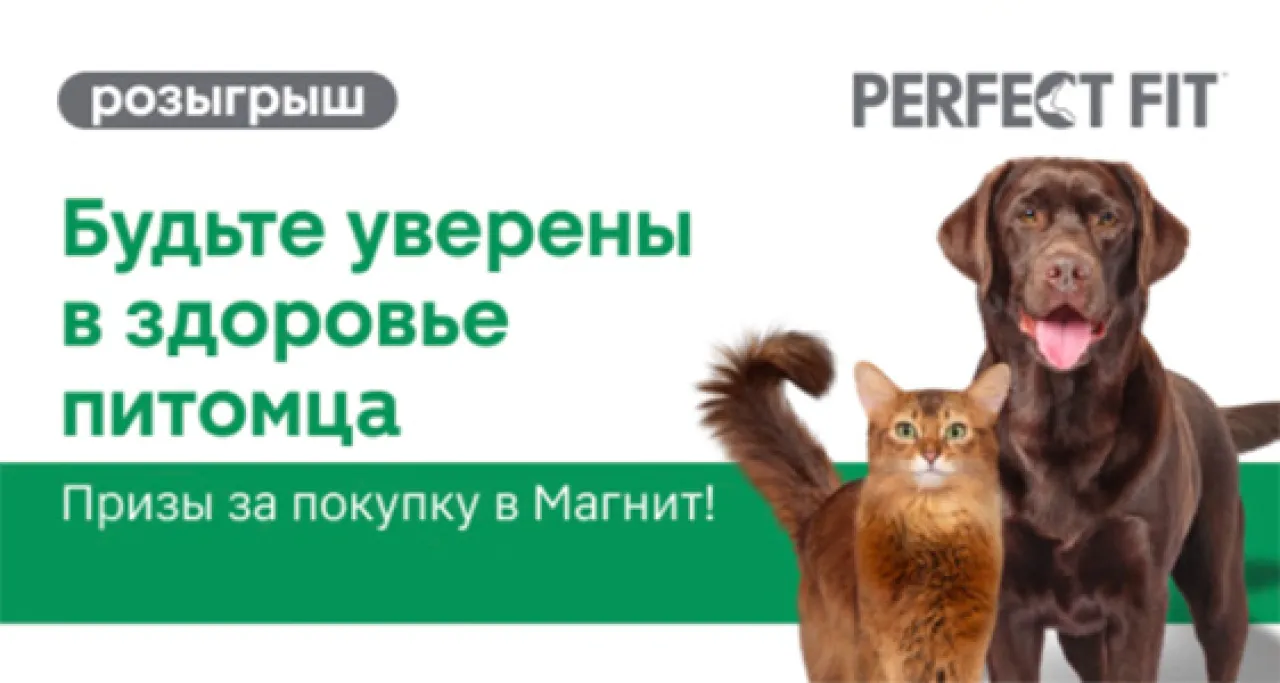 Здоровье питомца в Магните - промо-акция PERFECT FIT, регистрация до 31.08.2026